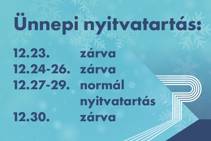 ünnepi nyitvatartás